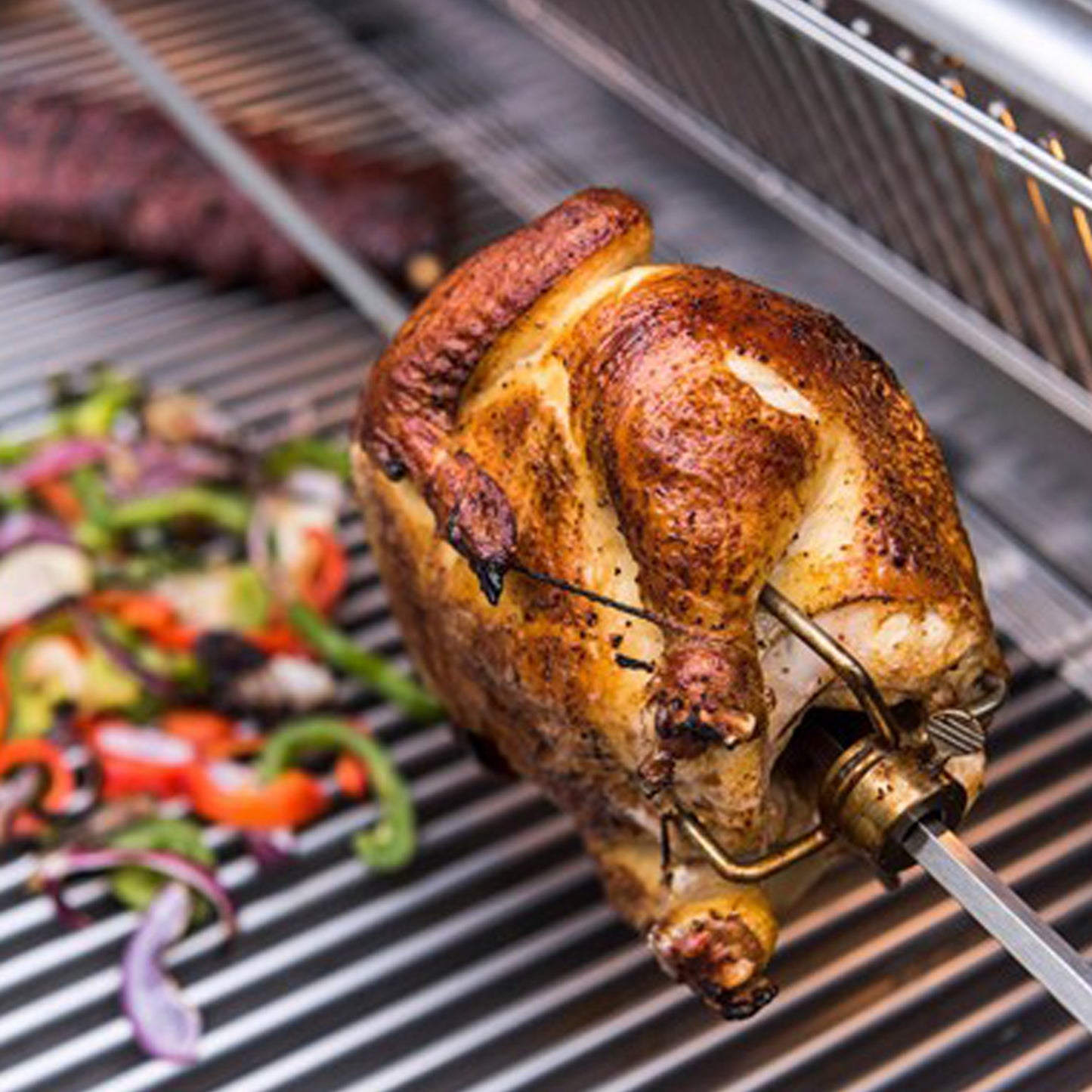 Saber Ensemble de rôtisserie en acier inoxydable avec étui