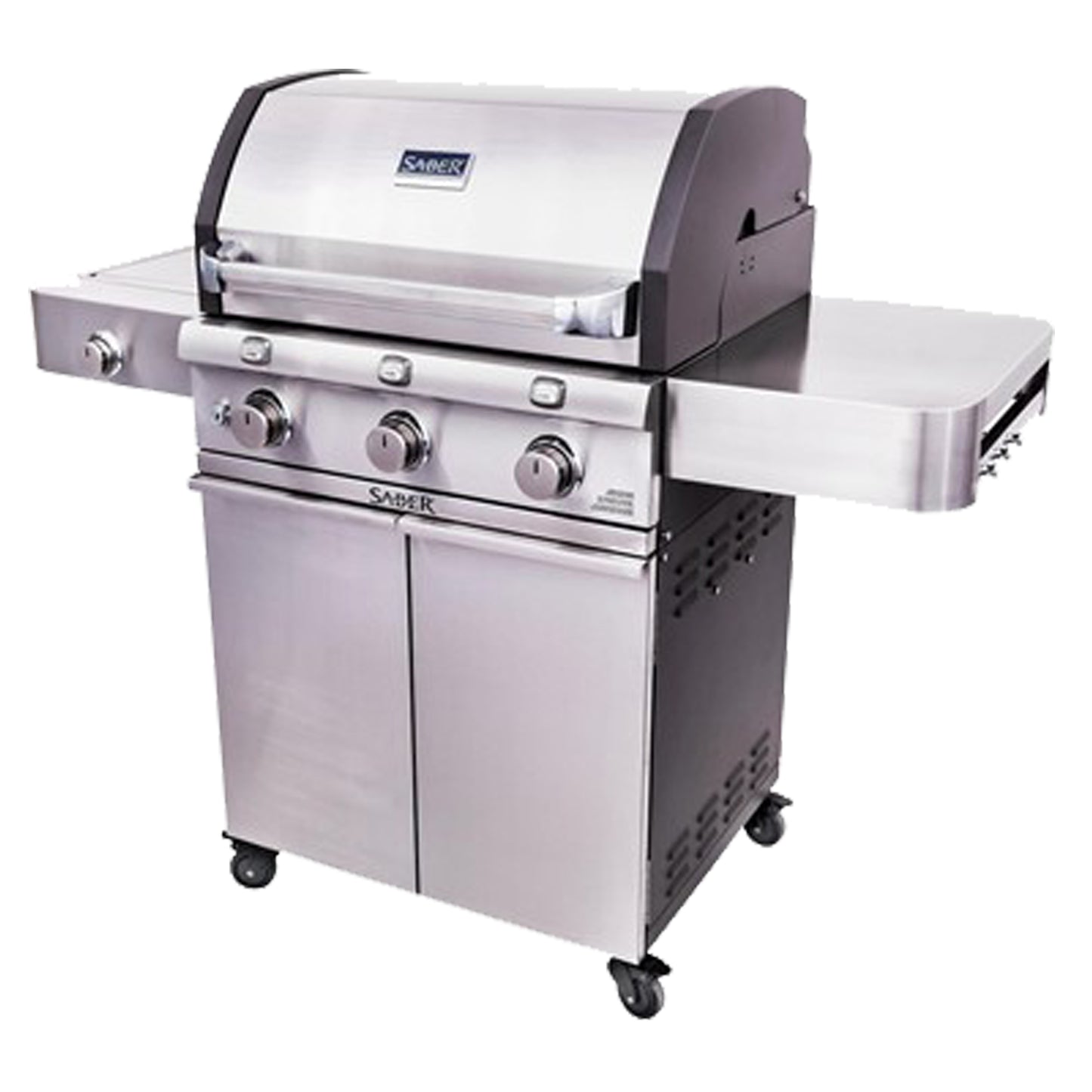 Saber - Barbecue au propane - Deluxe en acier inoxydable et fonte 3 brûleurs