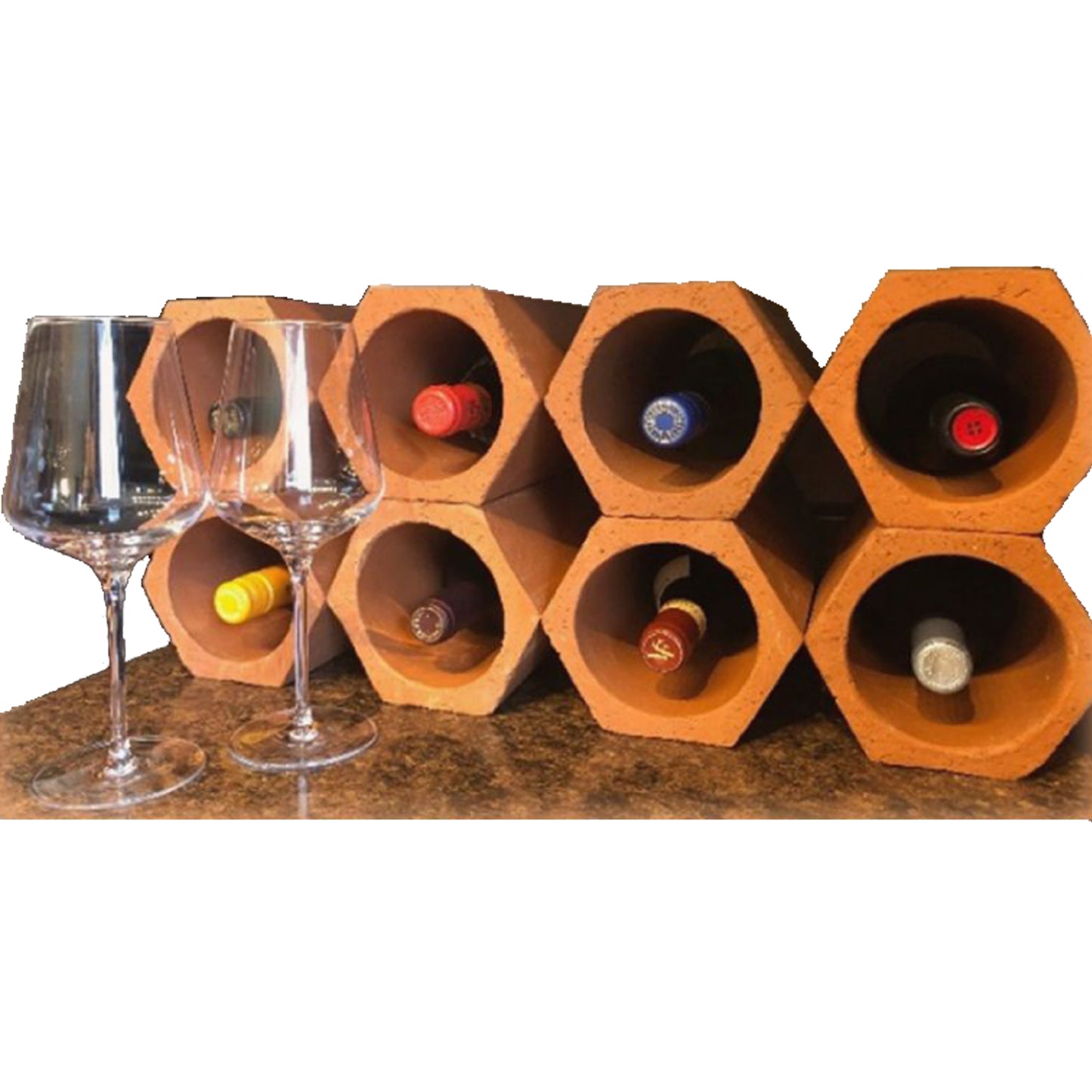 Tech-Nergi tuile à vin hexagone en argile