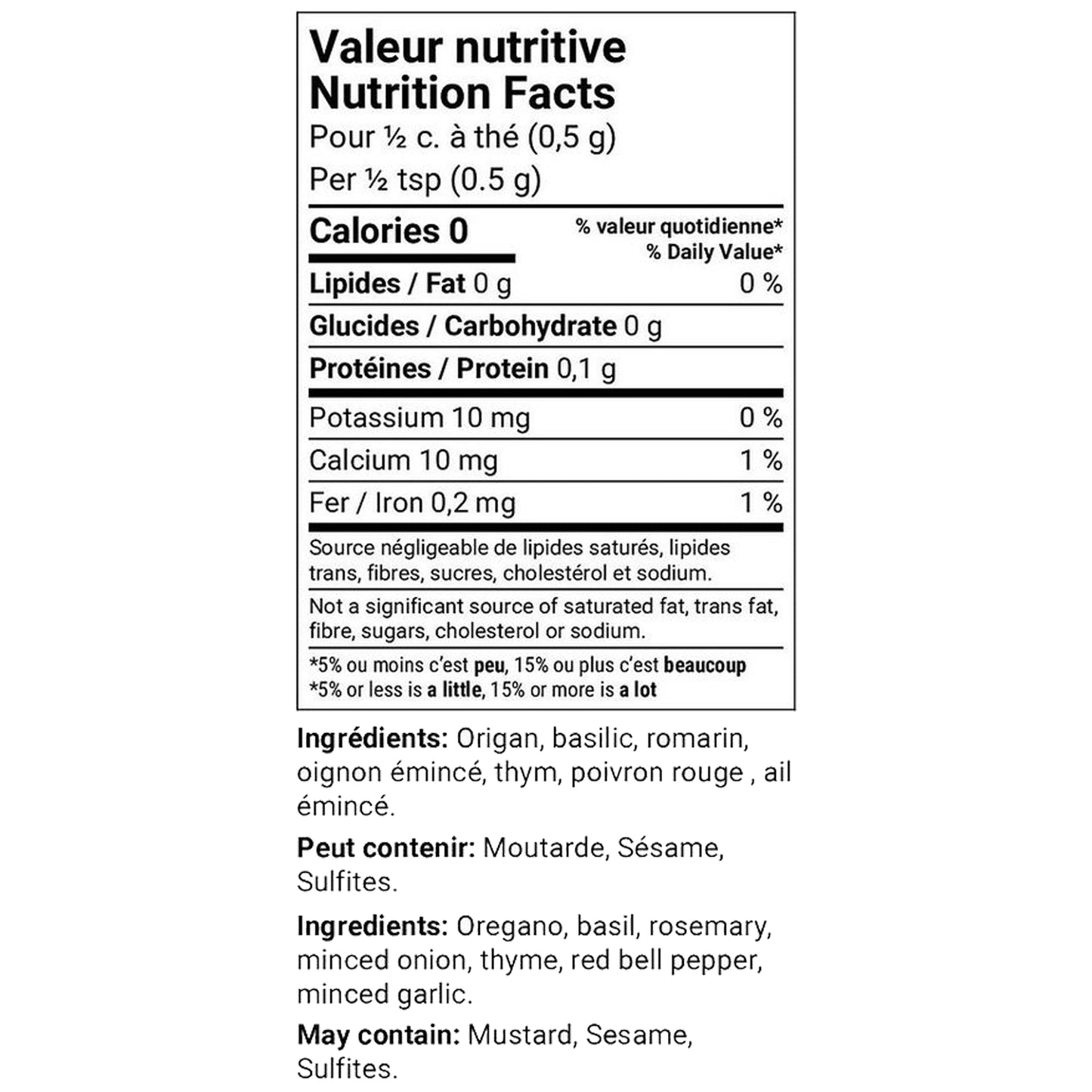 Les Mélangés - Mélange d'épices à l'ITALIENNE - Tu m'aimes à l'italienne