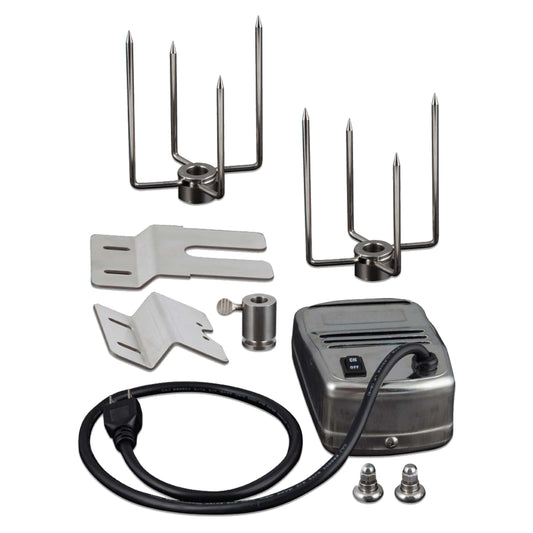 Saber - Ensemble de rôtisserie en acier inoxydable avec étui