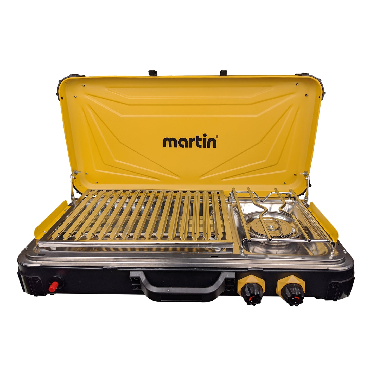 Martin - Poêle 2 brûleurs avec grille au propane portatif