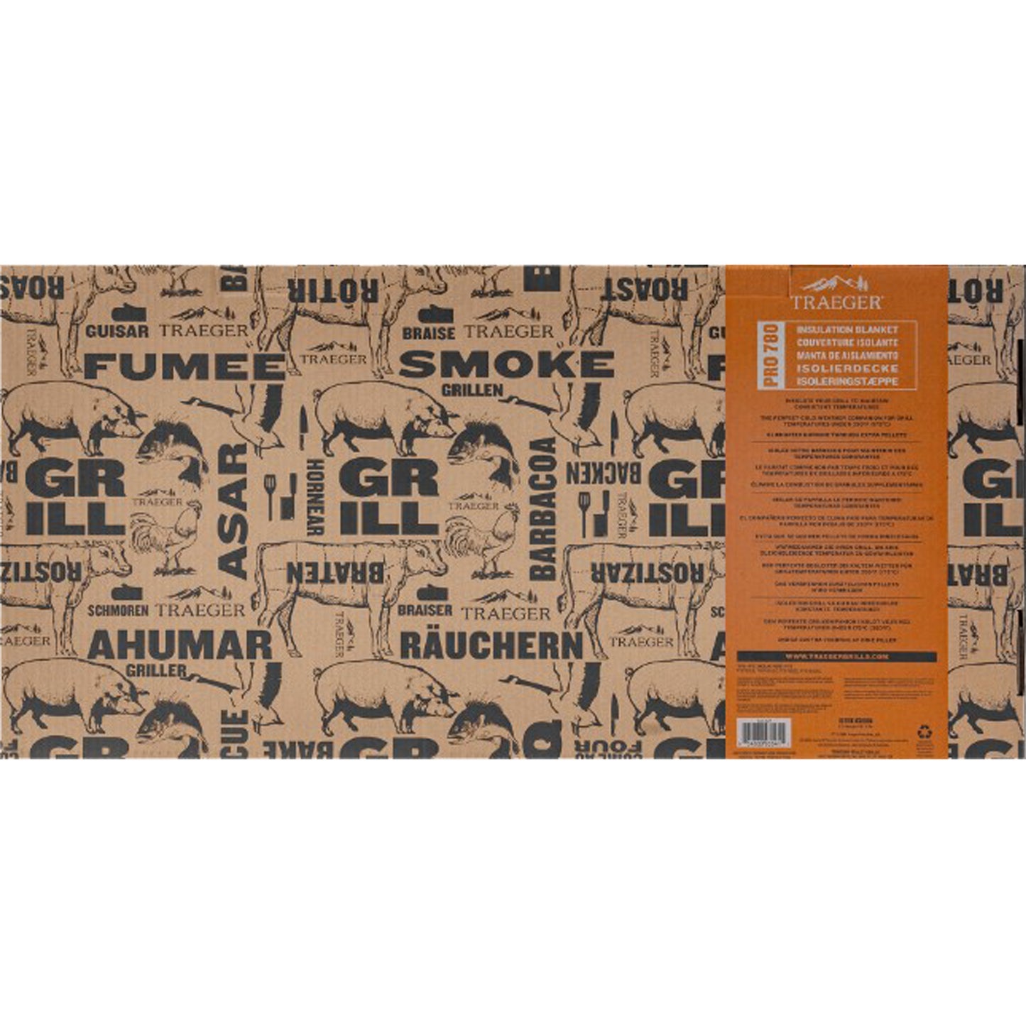Traeger - Couverture isolante pour barbecue aux granules Pro 780