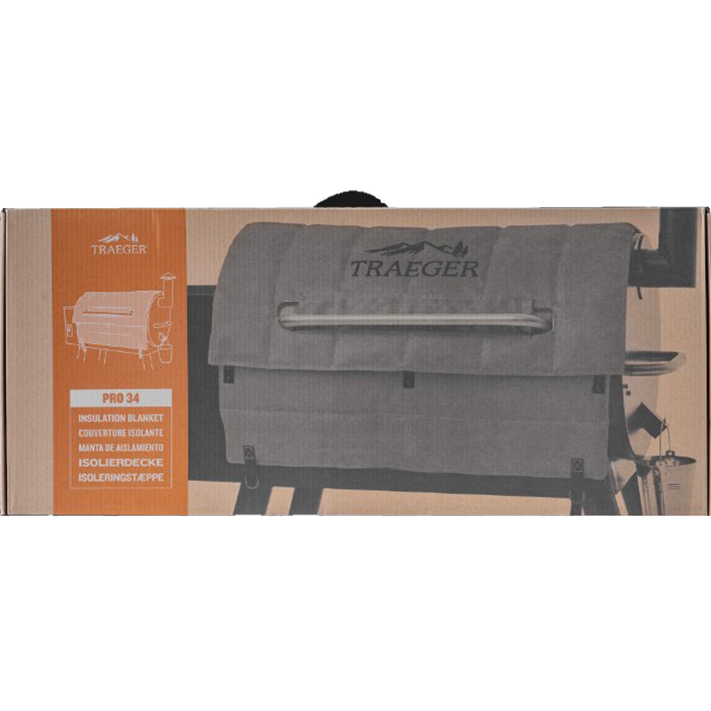 Traeger - Couverture isolante pour barbecue aux granules Série Pro 34 Gris