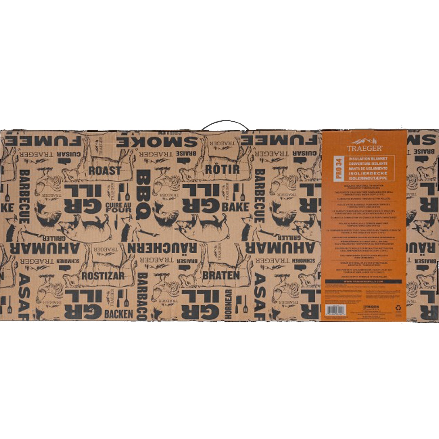 Traeger - Couverture isolante pour barbecue aux granules Série Pro 34 Gris