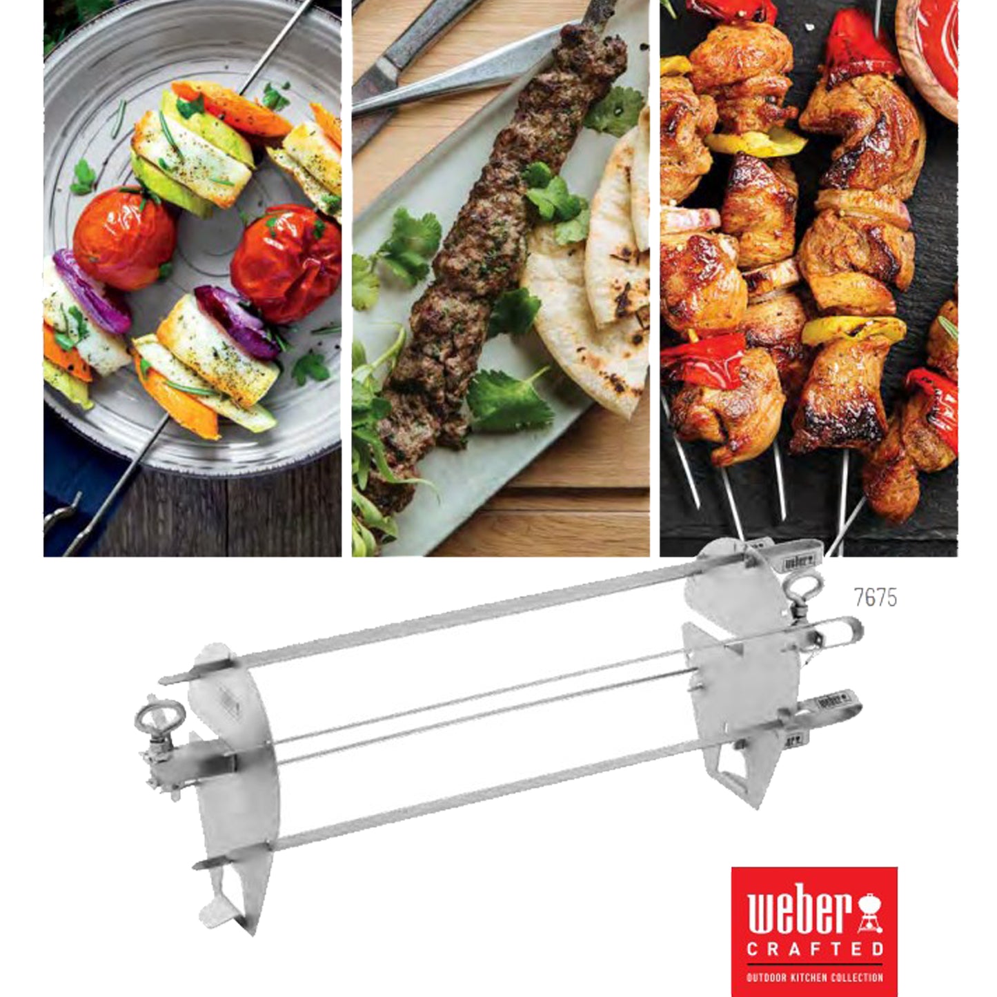 Weber - Jeu de brochettes pour rôtissoire WEBER CRAFTED