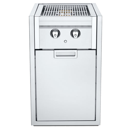 Crown Verity - Brûleur latéral  Infinite  encastrable avec meuble et lumière au propane pour gros réservoir