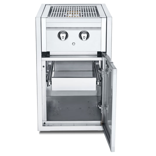 Crown Verity - Brûleur latéral  Infinite  encastrable avec meuble au propane pour gros réservoir