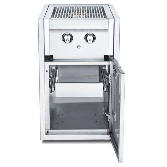 Crown Verity - Brûleur latéral  Infinite  encastrable avec meuble  et lumière au propane pour gros réservoir