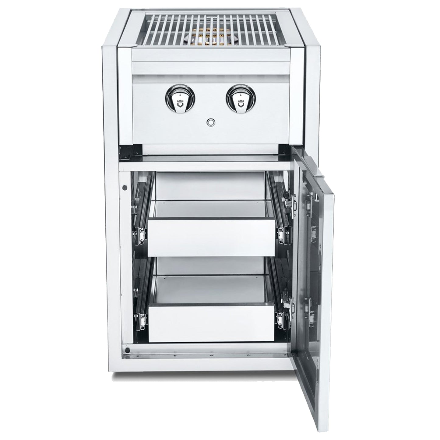 Crown Verity - Brûleur latéral  Infinite  encastrable avec meuble au propane pour gros réservoir