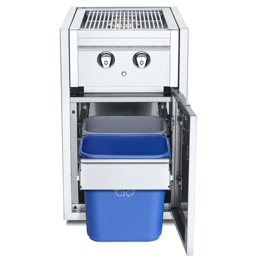 Crown Verity - Brûleur latéral  Infinite  encastrable avec meuble au propane pour gros réservoir