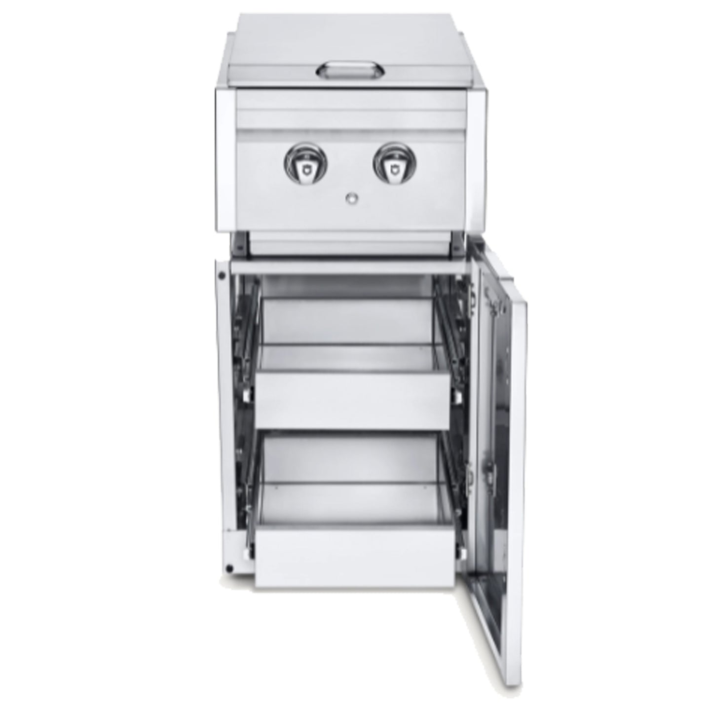 Crown Verity - Module d'armoire avec brûleur latéral double au propane et deux tiroirs pour gros réservoir