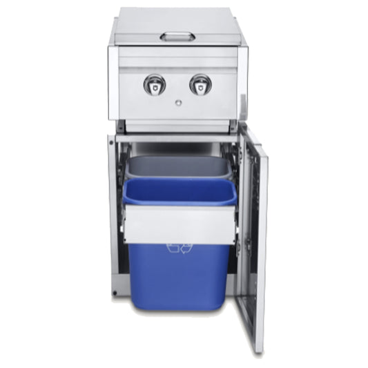 Crown Verity - Module d'armoire avec brûleur latéral double au propane  et porte-poubelle pour gros réservoir