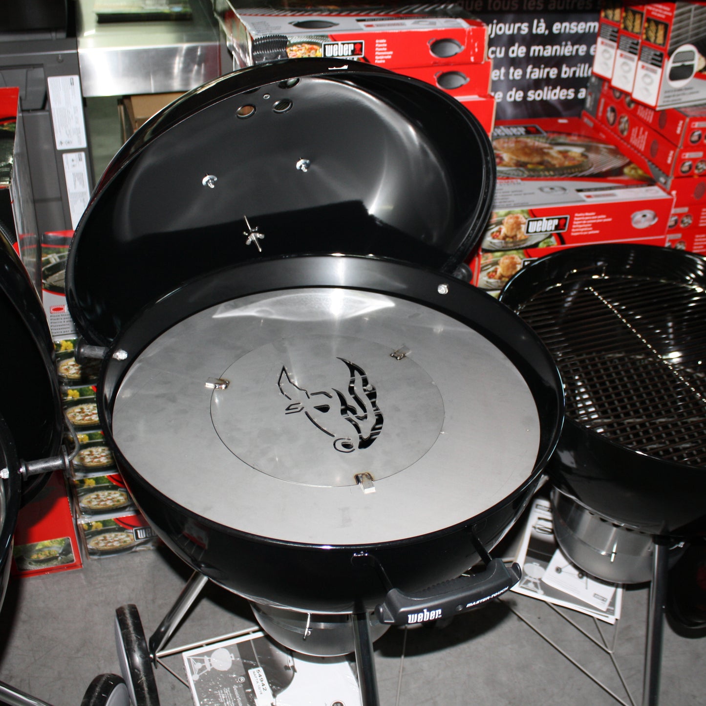 BBQ Labonté - Plaque de cuisson multi fonction en acier inoxydable pour kettle 22''