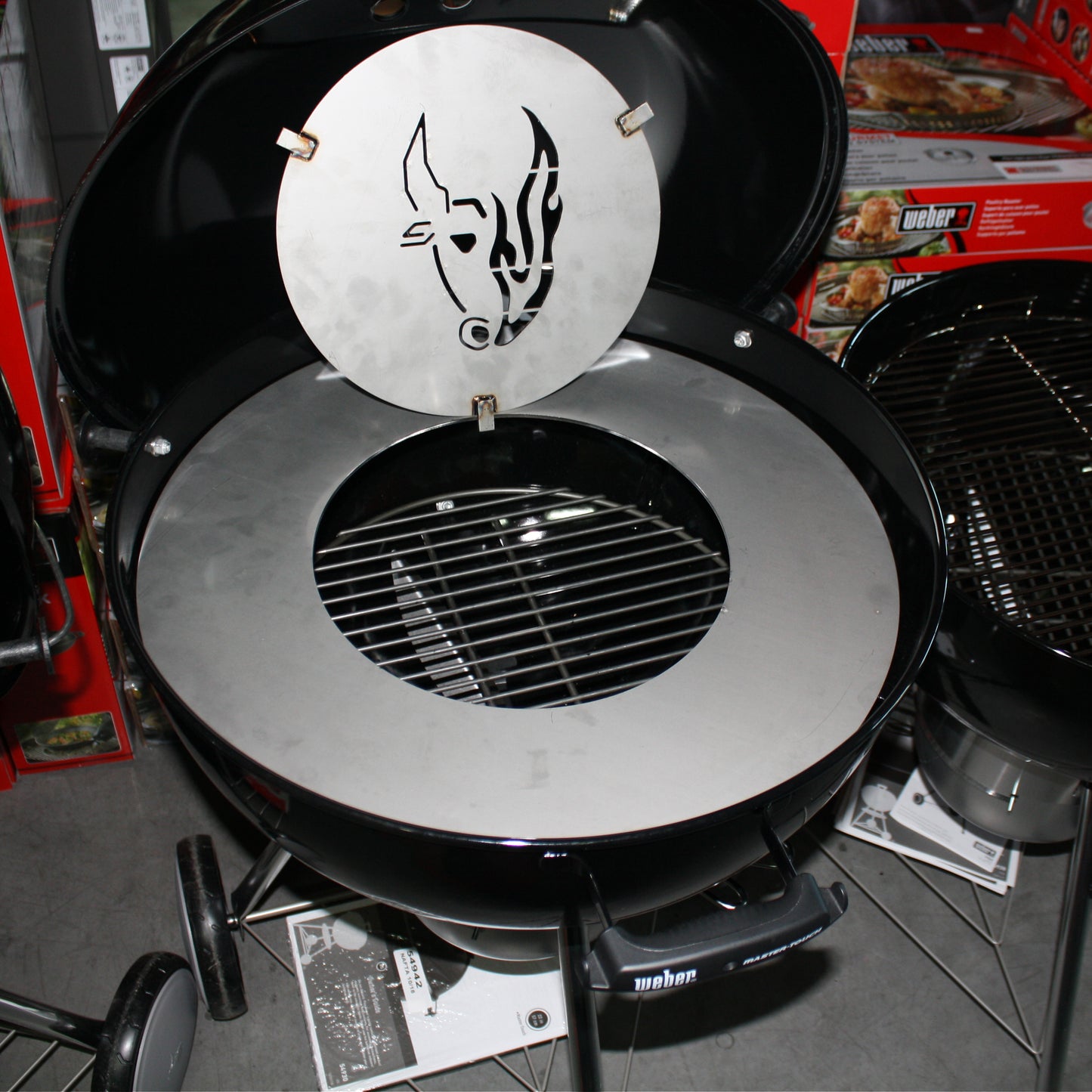 BBQ Labonté - Plaque de cuisson multi fonction en acier inoxydable pour kettle 22''