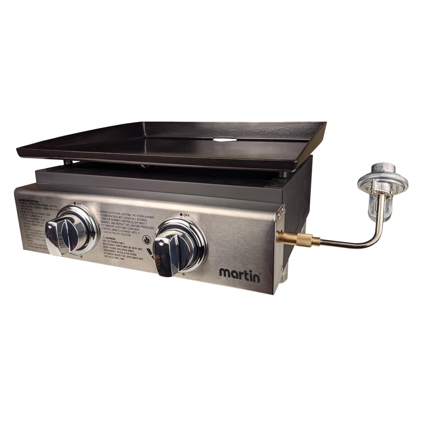Martin - Plaque de cuisson fini porcelaine à 2 brûleurs au propane