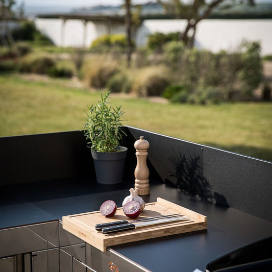 Eno - Plateau d'angle en acier galvanisé gris cargo