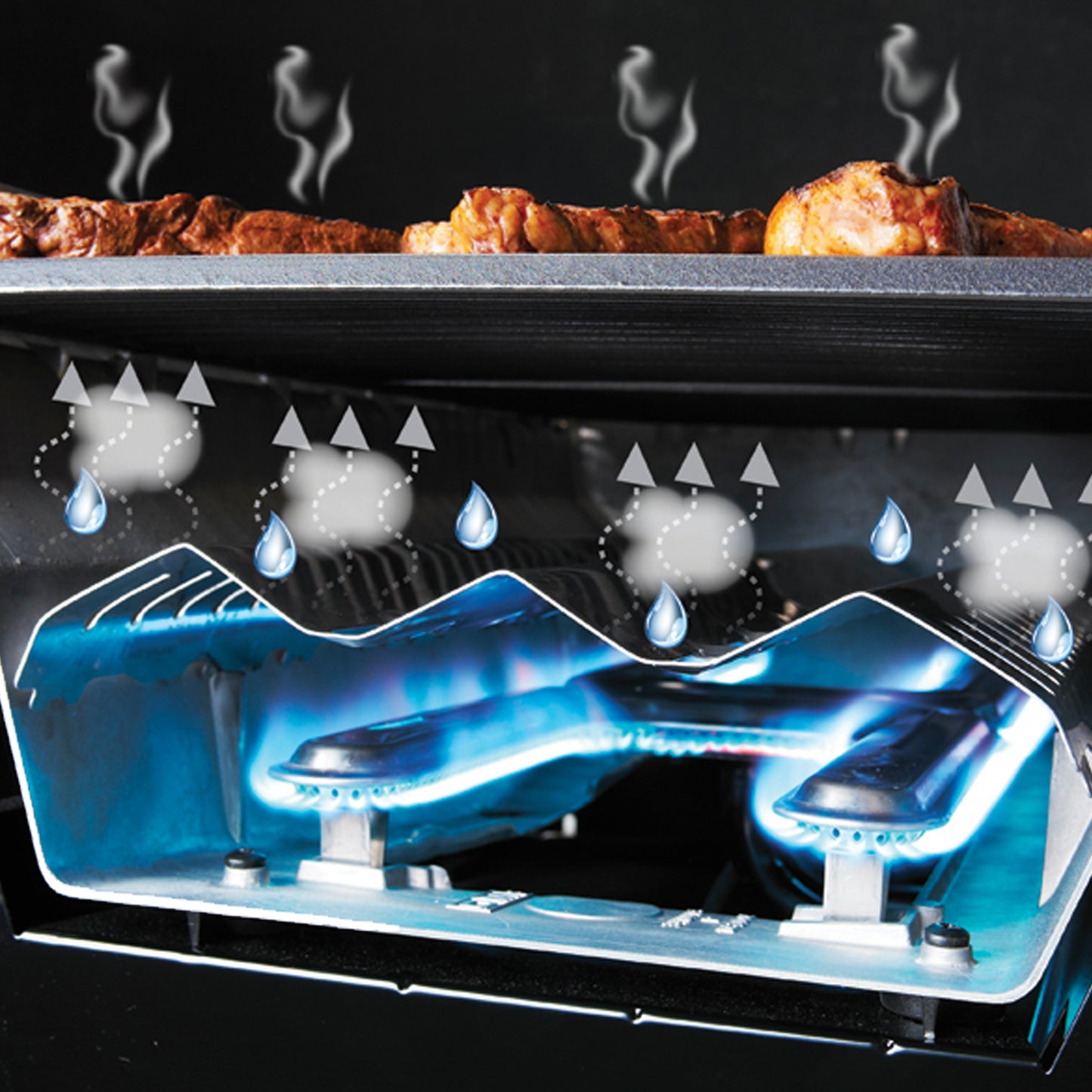 Broil King - Déflecteur large en acier inoxydable pour barbecue