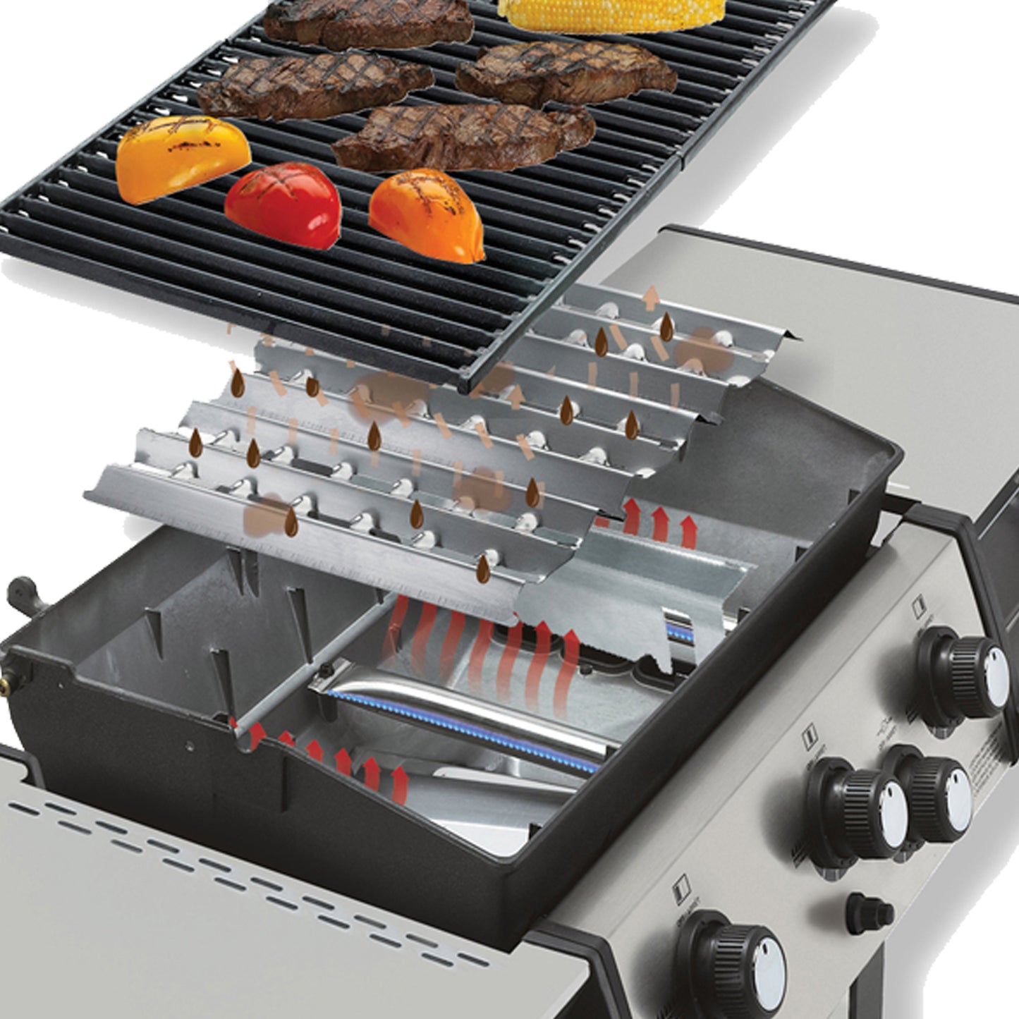 Broil King - Diviseur Flav-r-Wave en acier inoxydable pour barbecue Signet/Sovereign