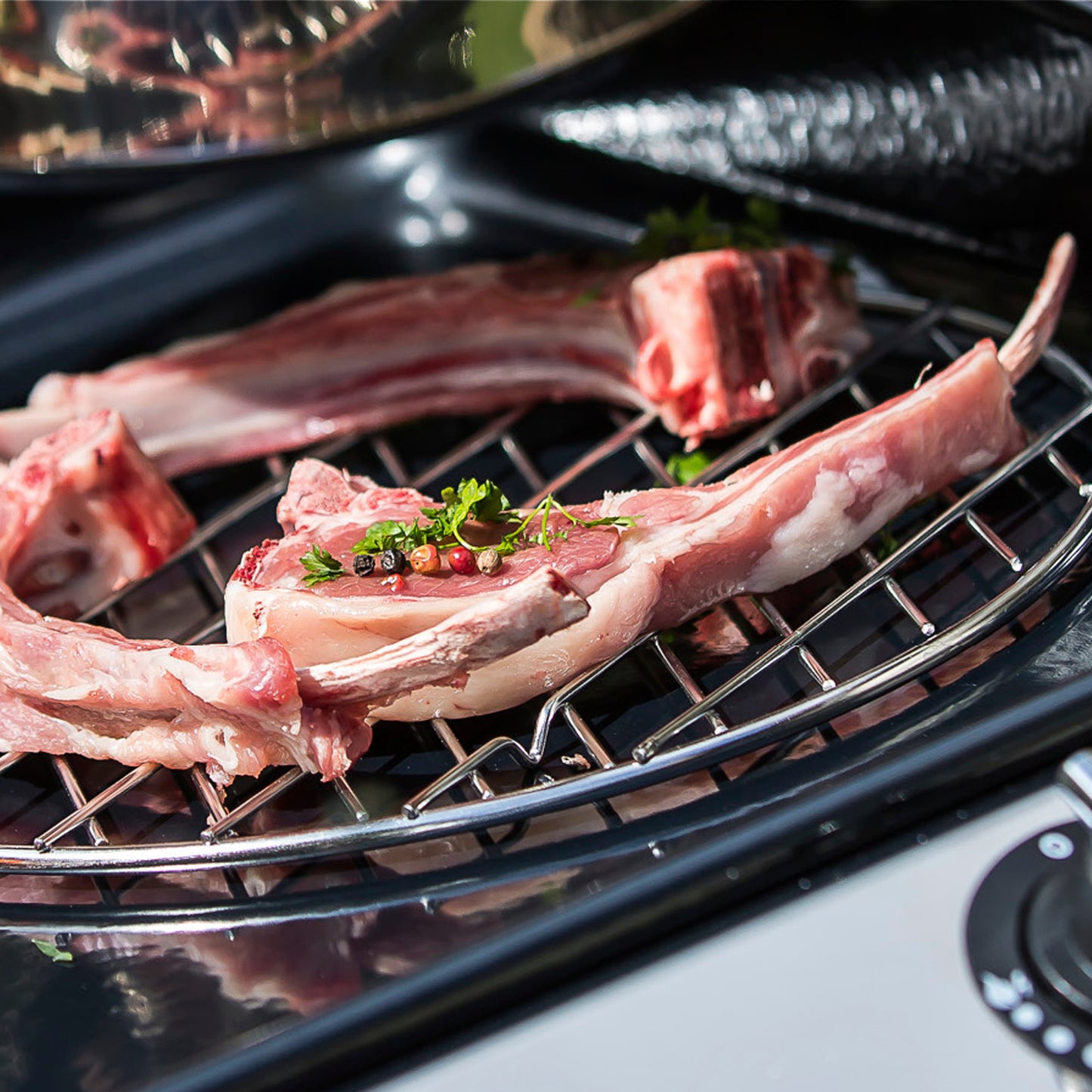 Eno - Grille de cuisson indirecte ou de repos circulaire 28 cm avec pieds