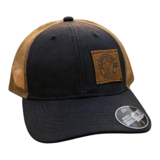 Inspiration Western - Casquette Inspiration Western Noire avec filet brun à l'arrière