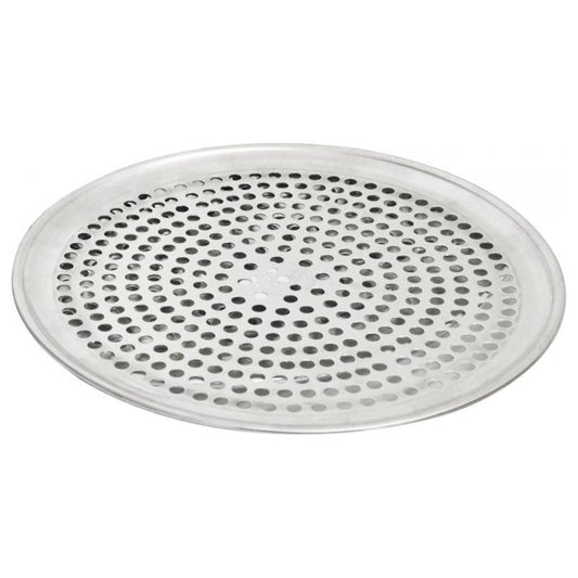 Omcan assiette aluminium perforée pour pizza 12''