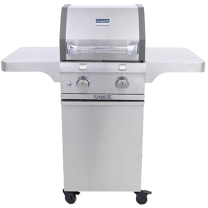 Saber - Barbecue au propane - Deluxe en acier inoxydable et fonte 2 brûleurs