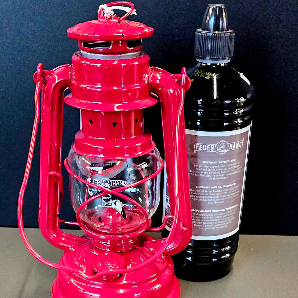 Petromax - Duo lampe à l'huile et bouteille d'huile de paraffine