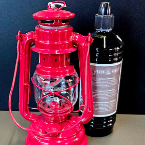 Petromax - Duo lampe à l'huile et bouteille d'huile de paraffine