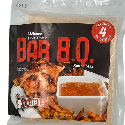 Mélange sauce BBQ Poivre des Îles – sachet de 4 portions, épice québécoise pour grillades