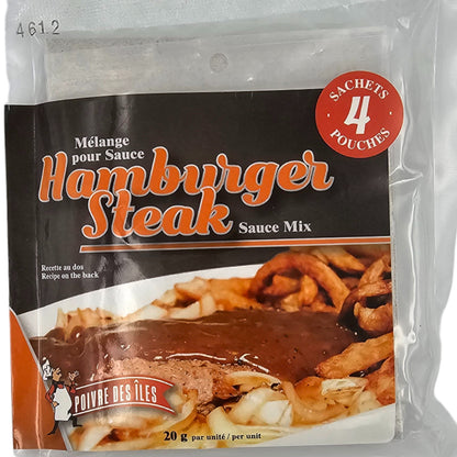 Mélange sauce hamburger steak Poivre des Îles – sachet de 4 portions, épice québécoise