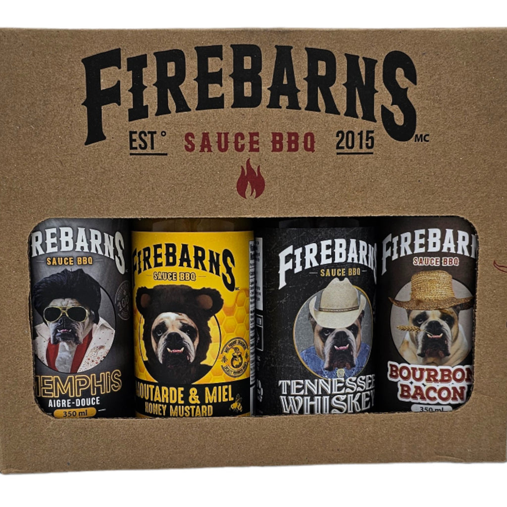 Firebarns - Boîte découverte de 4 sauces BBQ