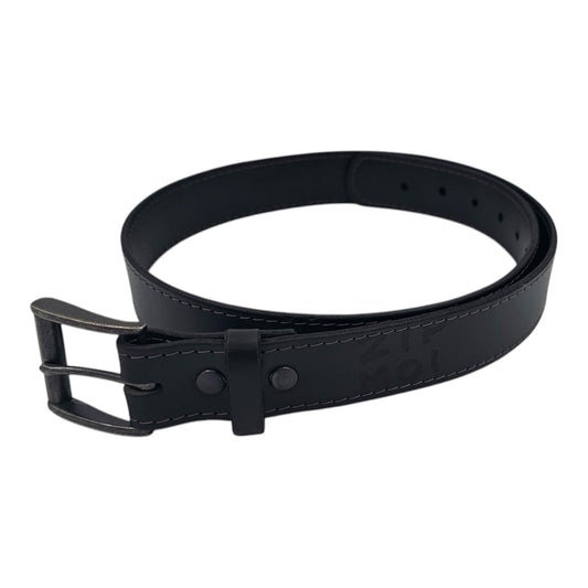 Zipmoilou - Ceinture de cuir véritable noir 32"