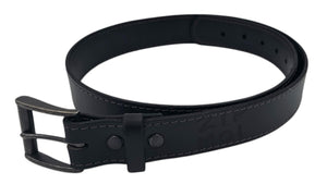 Zipmoilou - Ceinture de cuir véritable noir 36"