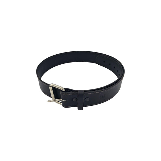 Zipmoilou - Ceinture de cuir véritable noir 34"