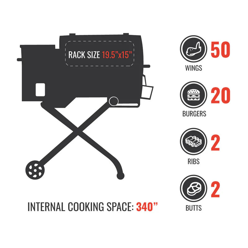 Recteq - Barbecue aux granules The road Warrior 340P