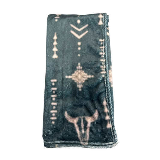 Inspiration Western -  Couverture Têtes de taureaux & motifs tribaux (petite)