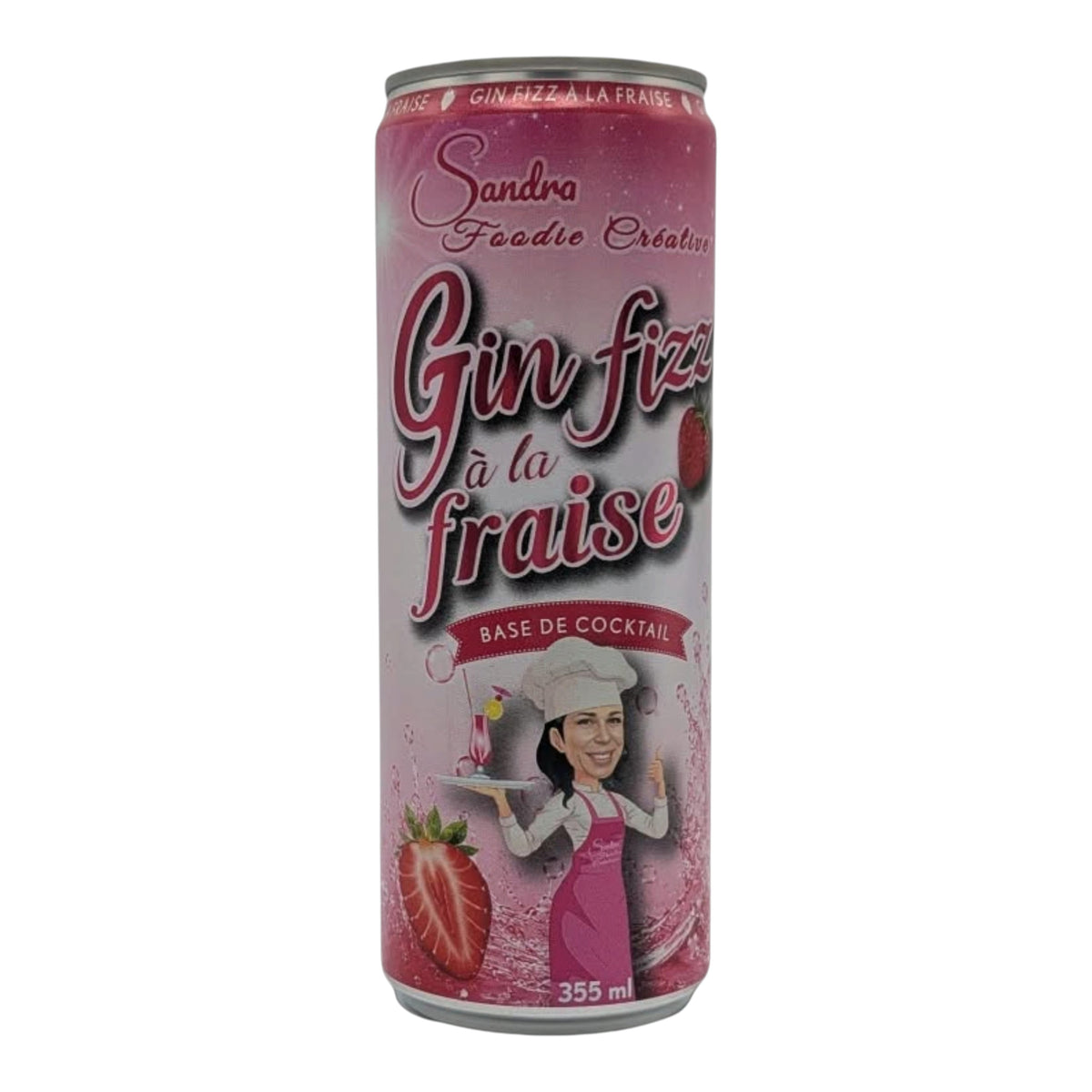 Sandra Foodie - Gin Fizz à la fraise 355 ml