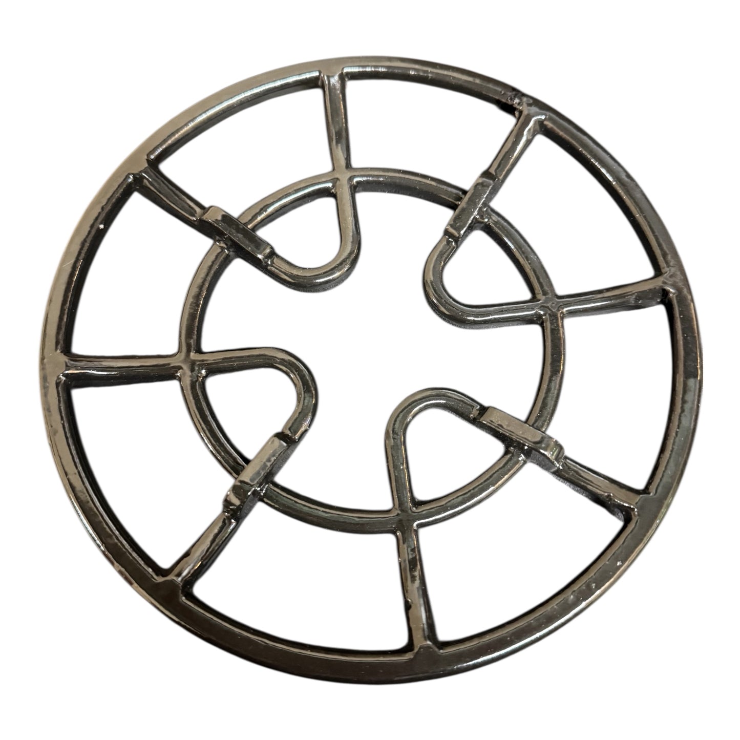 Saber - Grille en fonte émaillée noire pour brûleur latéral