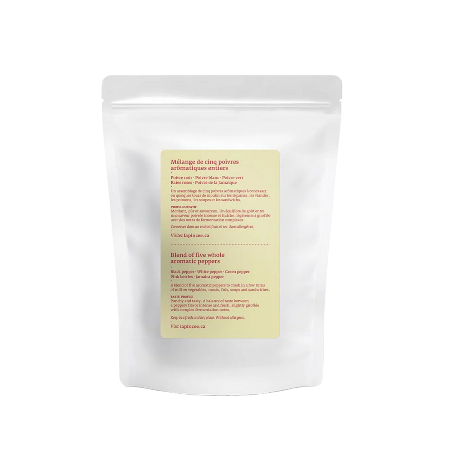 La Pincée - Mélange de 5 poivres aromatiques entiers