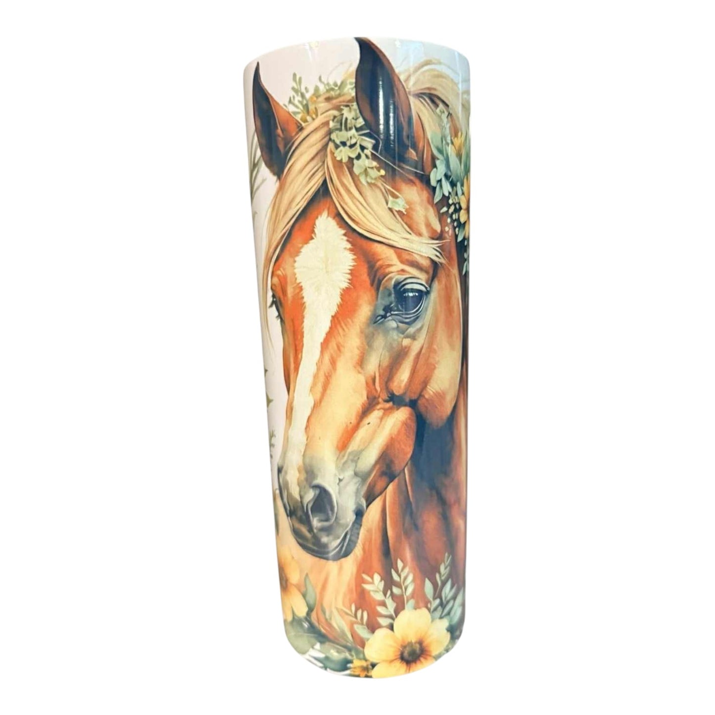 Inspiration Western - Tasse isotherme - Édition cheval fleurs