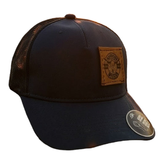 Inspiration Western - Casquette Inspiration Western Noire avec filet noir à l'arrière, coupe Pony tail