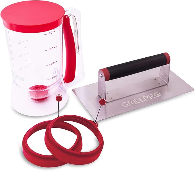 Grillpro - Ensemble déjeuner pour Plancha – 5 pièces