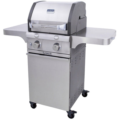 Saber - Barbecue au propane - Deluxe en acier inoxydable et fonte 2 brûleurs