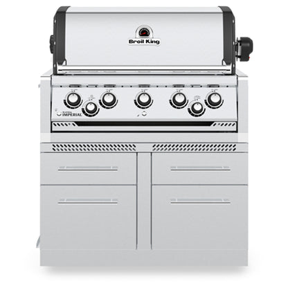 Broil King - Cabinet en acier inoxydable pour barbecue au propane 5 brûleurs