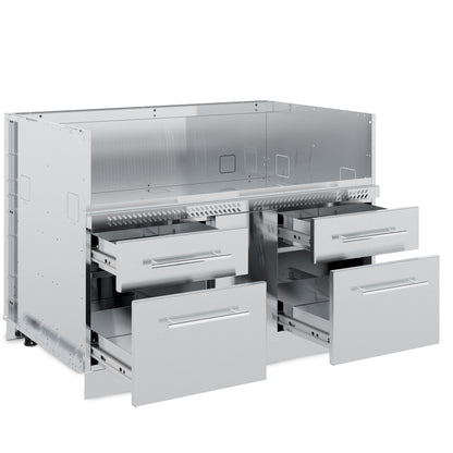 Broil King - Cabinet en acier inoxydable pour barbecue au propane 6 brûleurs