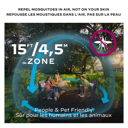 Thermacell - Répulsif pour patio Bouclier anti-moustiques Vert forêt