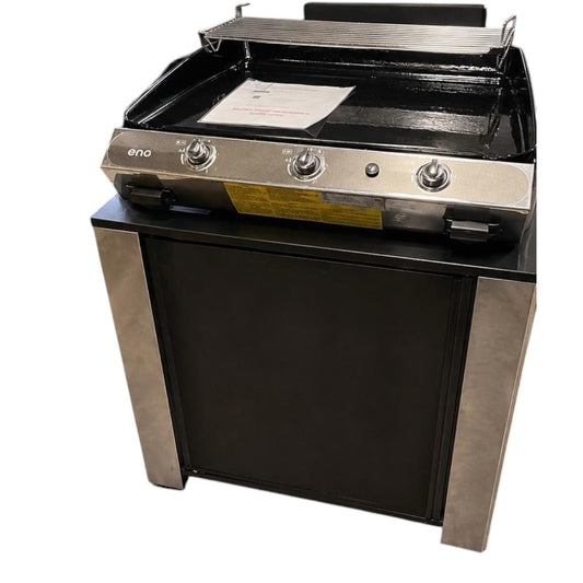 Duo Eno bergerac 3000 inox + meuble modulo surbaissé inox