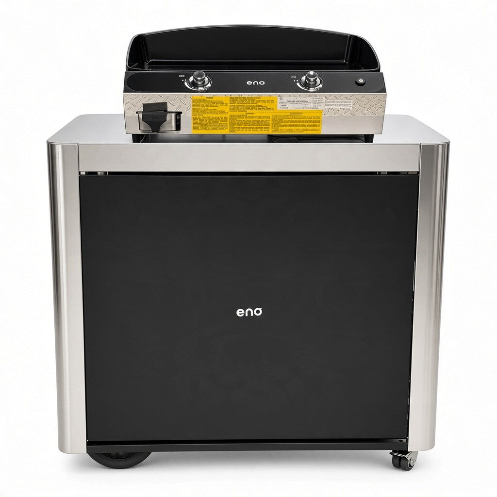 ENO - Ensemble plancha Bergerac 2400 inox avec chariot Achille