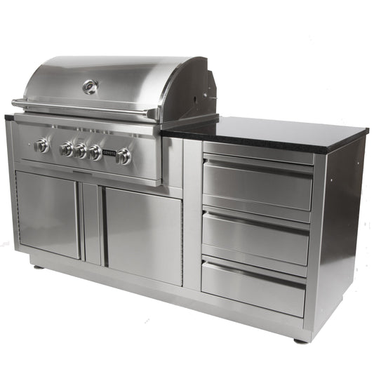 Cuinox - Module ALESIA 72 PORTE ET TIROIRS - BBQ